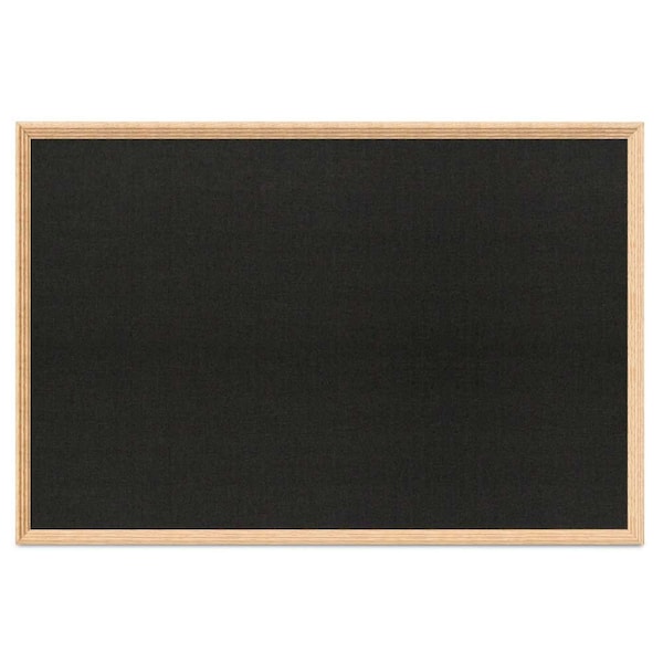 United Visual Products Decor Wood Combo Board, 48"x36", Walnut/White Porcelain & Cobalt UV703DEFAB-WALNUT-WHTPORC-COBACC - main